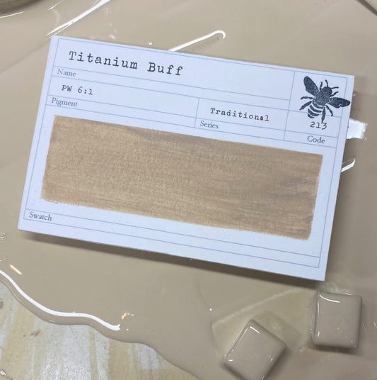 Titanium Buff Half Pan Gouache: Stoneground Paint Co.