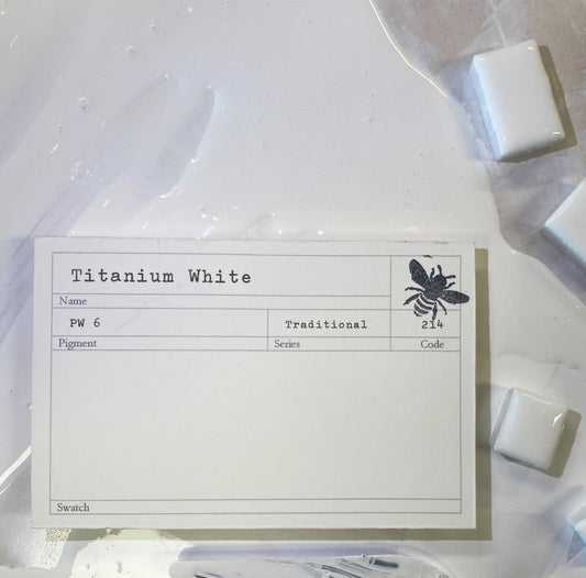 Titanium White Half Pan Gouache: Stoneground Paint Co.