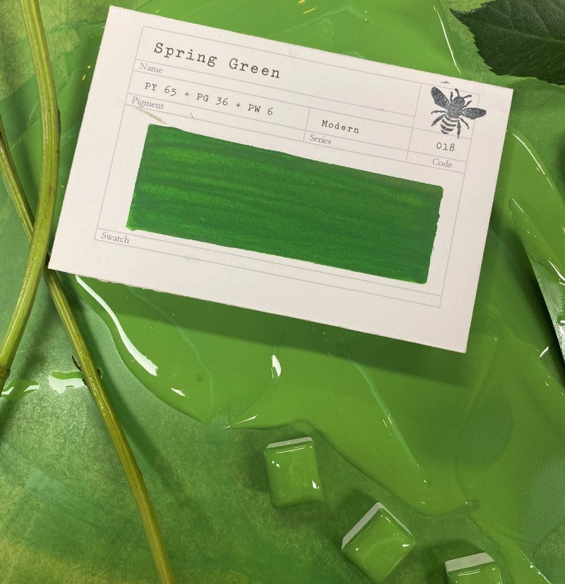 Spring Green Half Pan Gouache: Stoneground Paint Co.