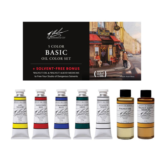 M Graham Basic Oil Color Set