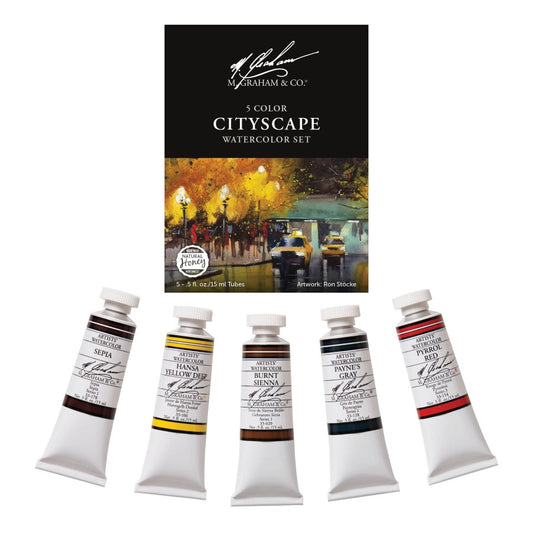 M Graham CityScape 5 Color Watercolor Set