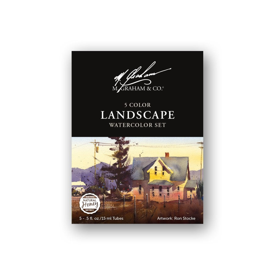 M Graham Landscape 5 Color Watercolor Set