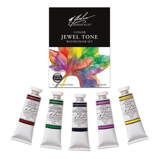 M Graham Jewel Tone 5 Color Watercolor Set