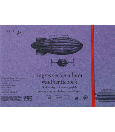 Ingres Sketch Album #authenticbook - 24 pages (9 5/8" x 6 7/8")