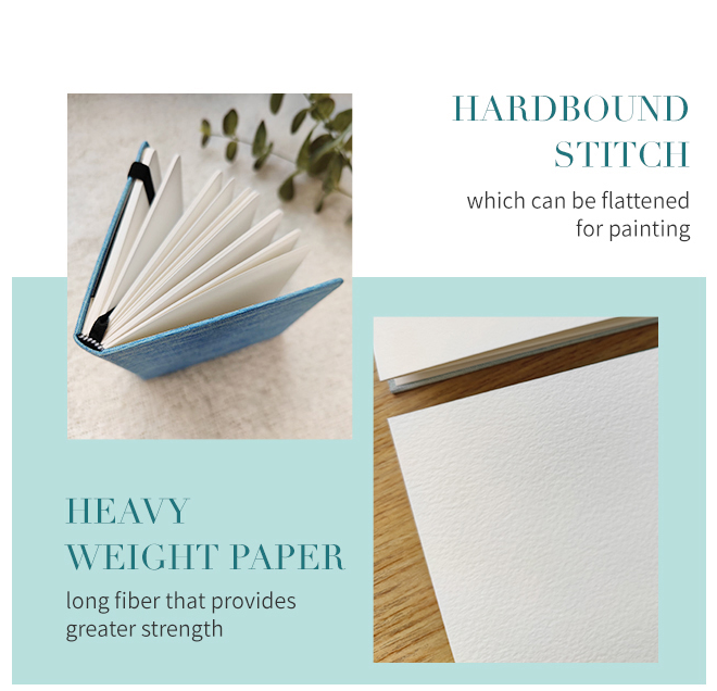 100% Cotton Hot-Press Watercolor Handbook Light Blue Cover