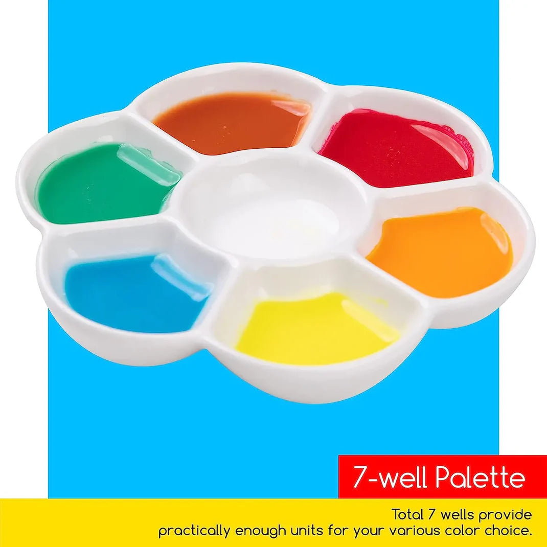 Meeden 7 Well Ceramic Flower Palette