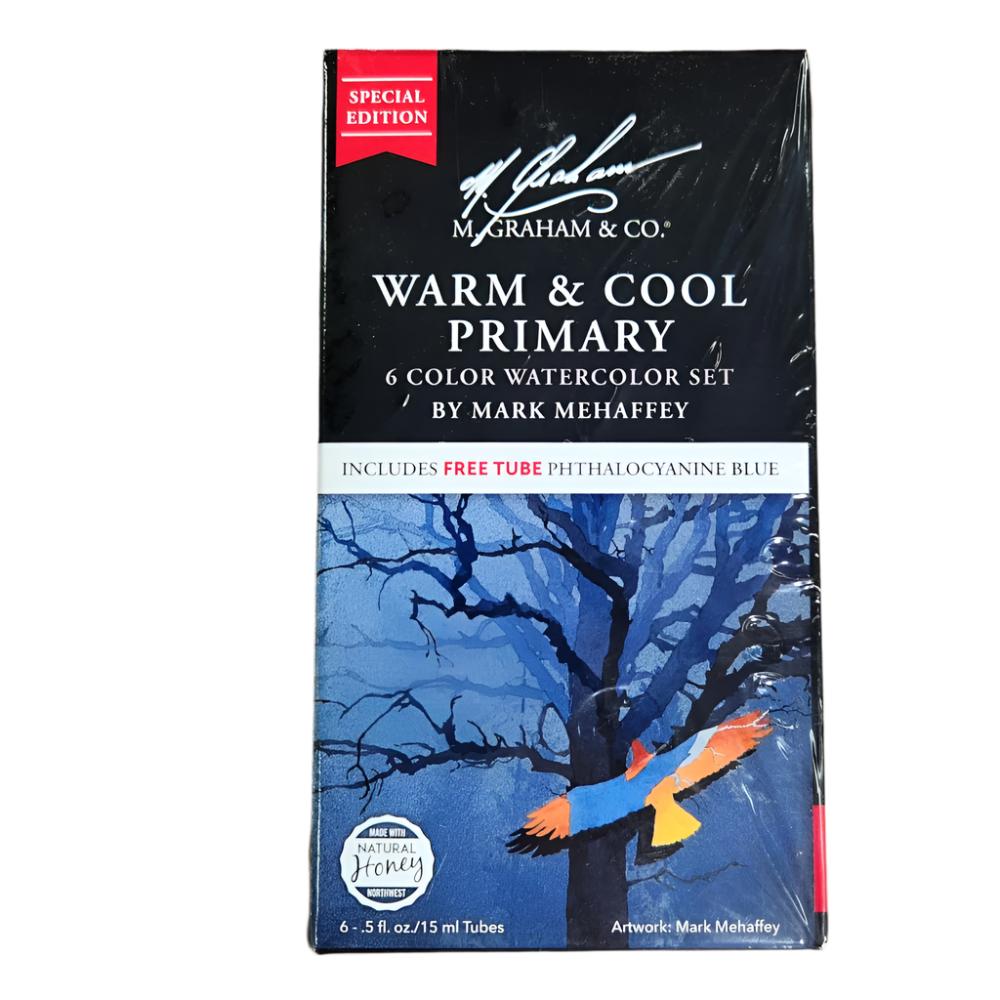 Warm & Cool Primary Watercolor Set M Graham: 6 Tubes