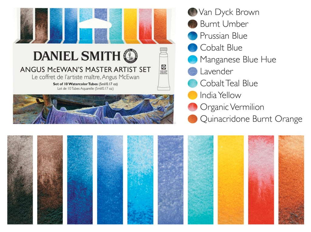 Angus McEwan’s Master Artist Set – Daniel Smith watercolors (10 tube)