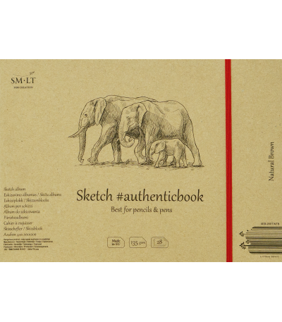 Natural Brown Sketch Pad #authenticbook - 28 pages (9 5/8" x 6 7/8")