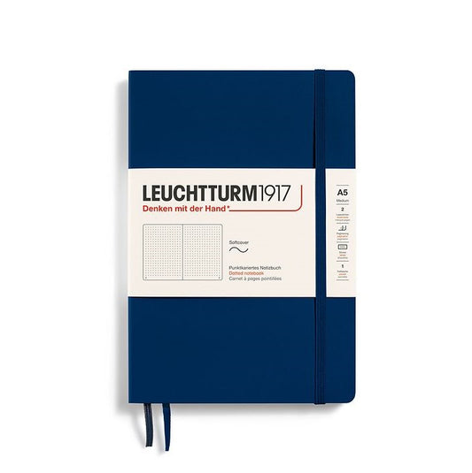 Navy A5 Medium Softcover Dotted Notebook from Leuchtturm1917