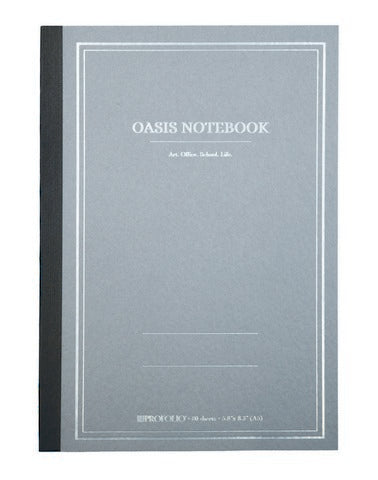 5.8"x 8.3" A5 Medium Gray Oasis Notebook