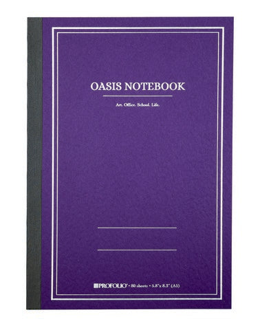 5.8"x 8.3" A5 Medium Purple Oasis Notebook