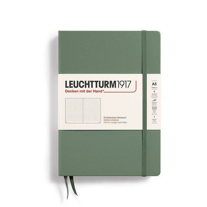 Olive A5 Medium Hardcover Dotted Classic Notebook from Leuchtturm1917