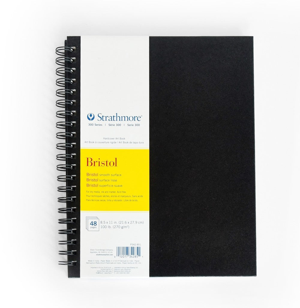 300 Series 8.5"x 11" Hardcover Wirebound Bristol Art Book 24 sheets