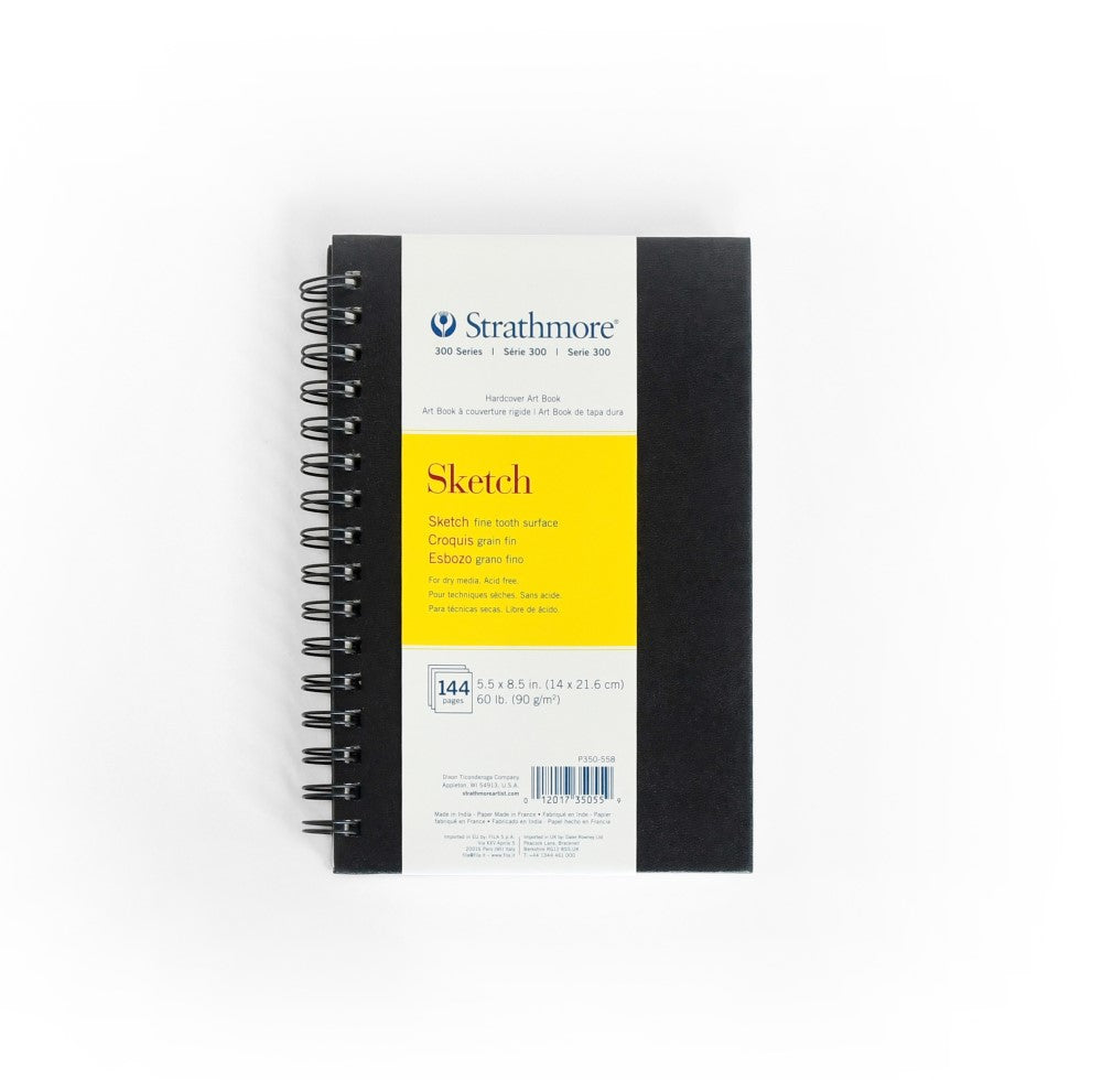 300 Series 5.5"x 8.5" Hardcover Wirebound Sketch Art Book 72 sheets