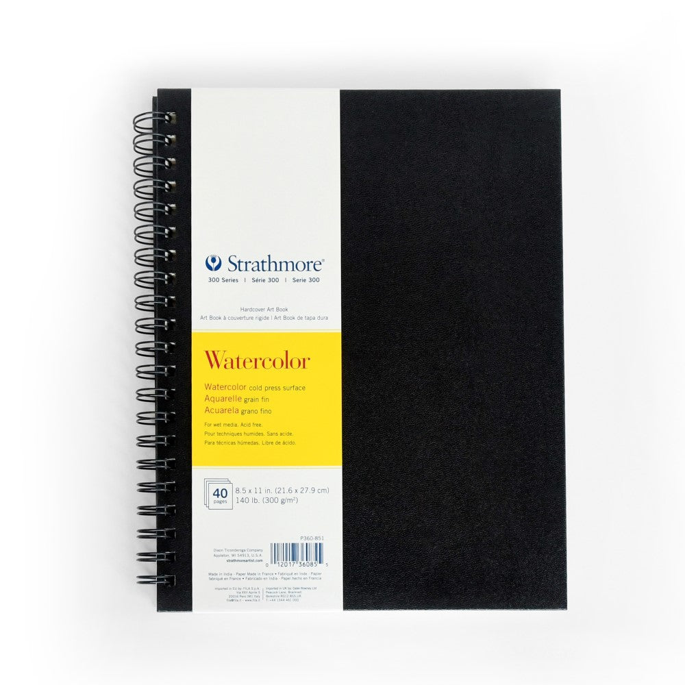 300 Series 8.5"x 11" Wirebound Watercolor Art Book 20 sheets