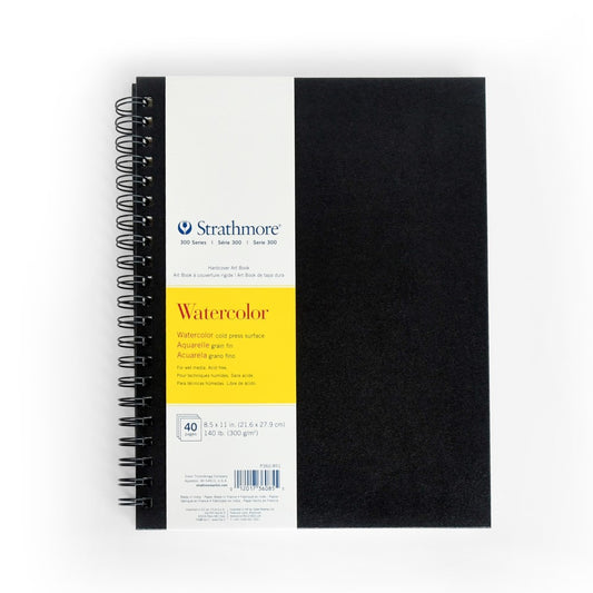 300 Series 8.5"x 11" Wirebound Watercolor Art Book 20 sheets