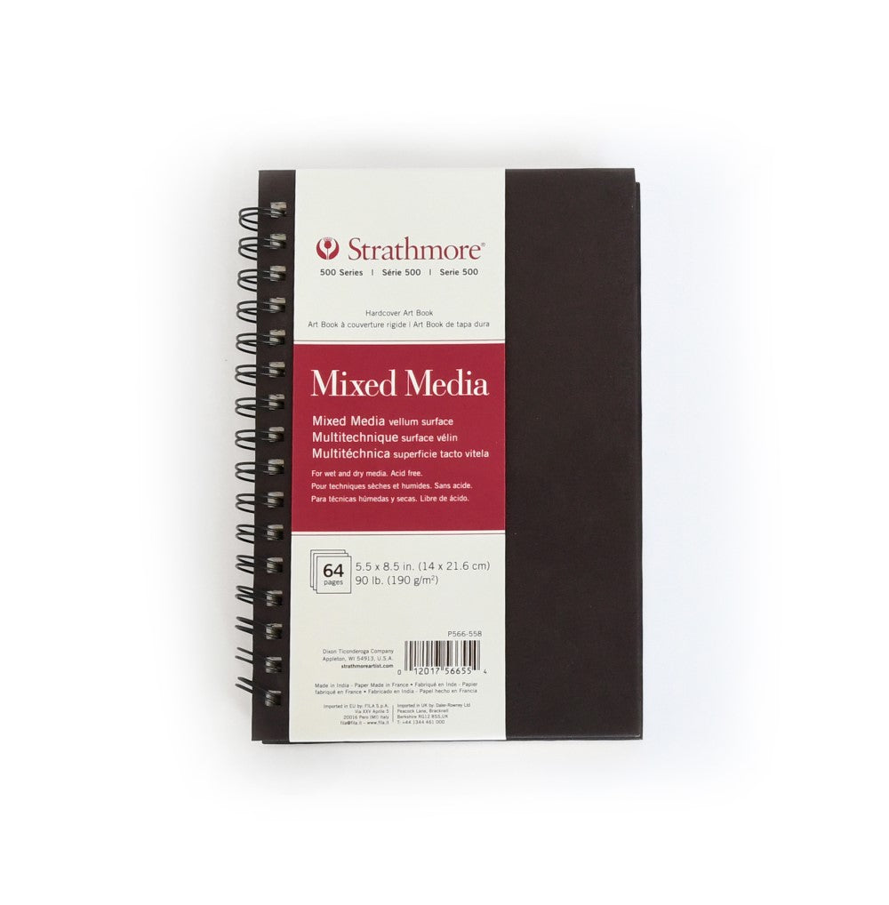 500 Series 5.5"x 8.5" Hardcover Wirebound Mixed Media Art Book 32 sheets
