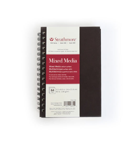 500 Series 5.5"x 8.5" Hardcover Wirebound Mixed Media Art Book 32 sheets