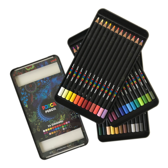 Uni Posca 36 Color Pencil Set