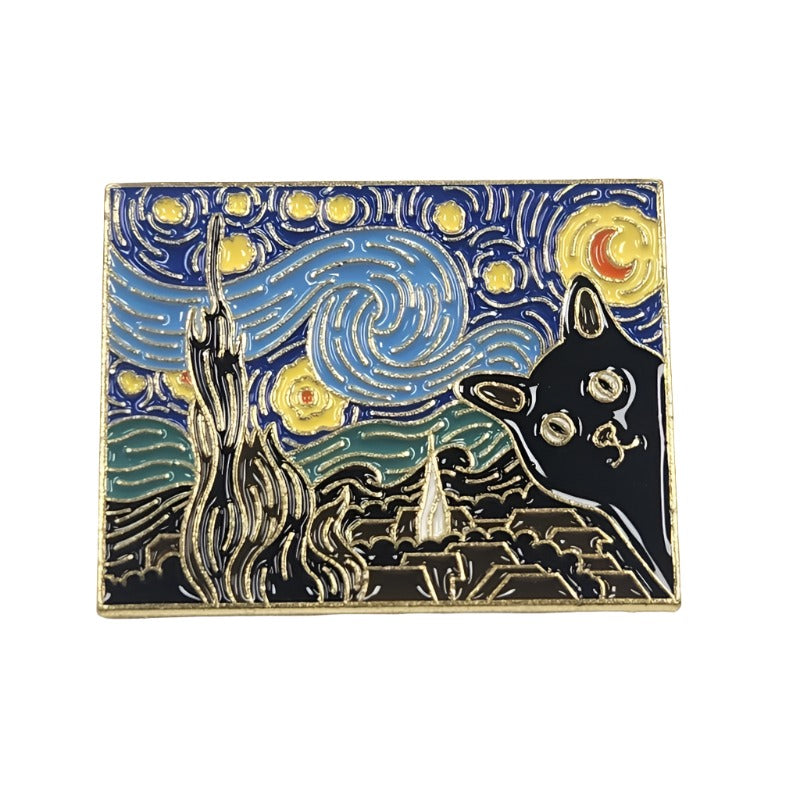 Enamel Pin: Starry Night Selfie