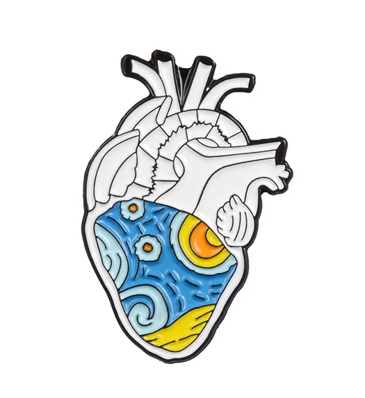 Enamel Pin: Half Heart