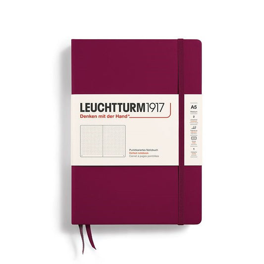 Port Red A5 Medium Hardcover Dotted Classic Notebook from Leuchtturm1917