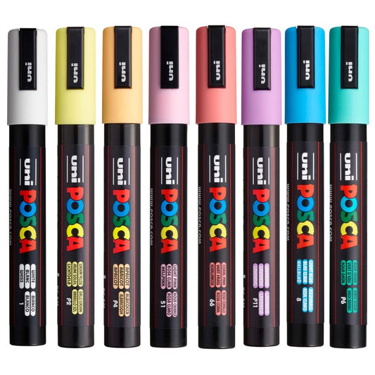 PC-5M SOFT Uni Posca Medium Marker Set (8 markers)