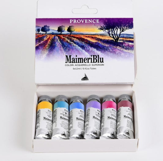 MaimeriBlu Provence Watercolor Set: 6 12ml tubes