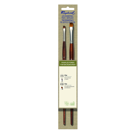 Raphael "Flat" Essential Brush Set/2 Brushes
