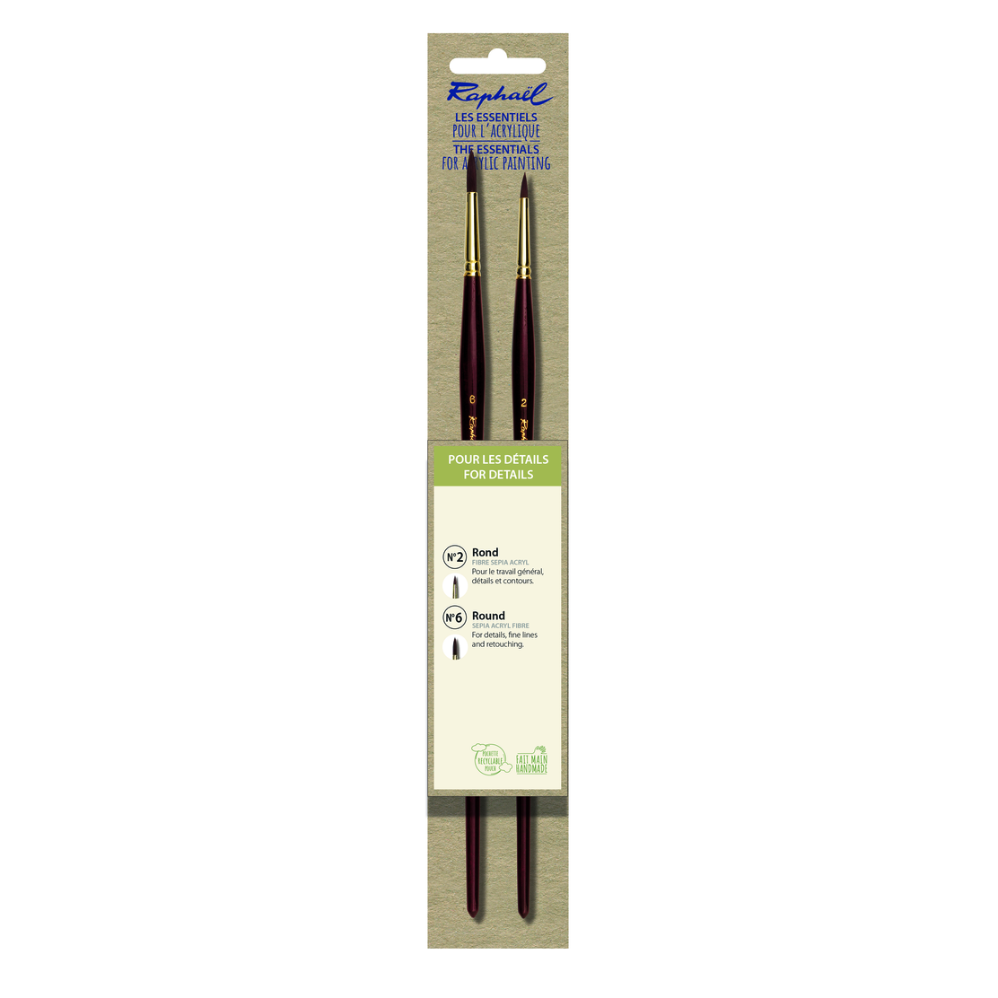 Raphael "For Details" Essential Brush Set/2 Brushes