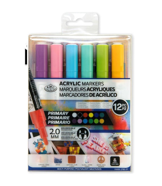 12pc Acrylic 2.0mm MEDIUM Marker Set