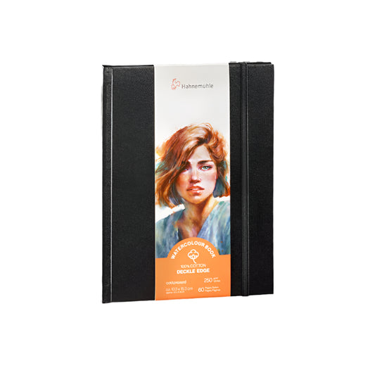 Hahnemuhle 100% Cotton Deckle Edge Watercolour Book-Five Sizes!