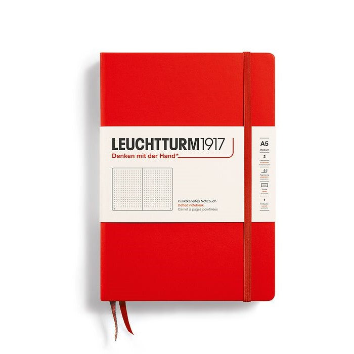 Red A5 Medium Hardcover Dotted Classic Notebook from Leuchtturm1917