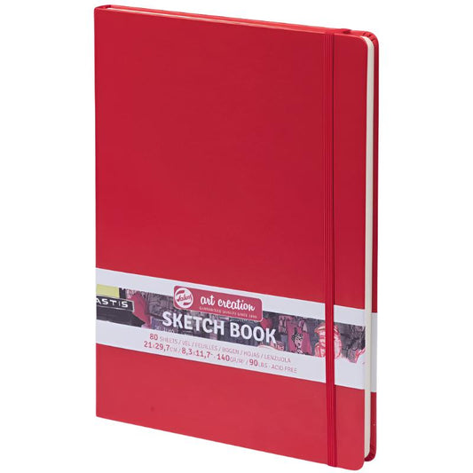 Talens Art Creation Sketchbook - Red 11.7" x 8.3" Large Portrait