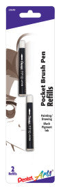 Pocket Brush Pen REFILLS Sepia Pkg/2