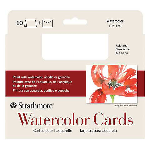 Strathmore Watercolor Cards: 10 cards/pk