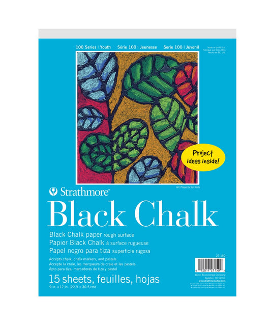 9"x 12" Strahmore Black Chalk Pad: 15 sheets