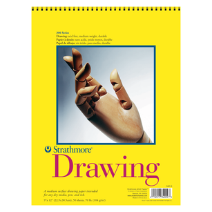 9"x 12" Strathmore Drawing Wirebound Pad: 60 sheets