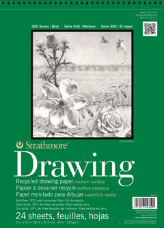 9"x12" Strathmore #443-9 Recycled Drawing Pad: 30 sheets