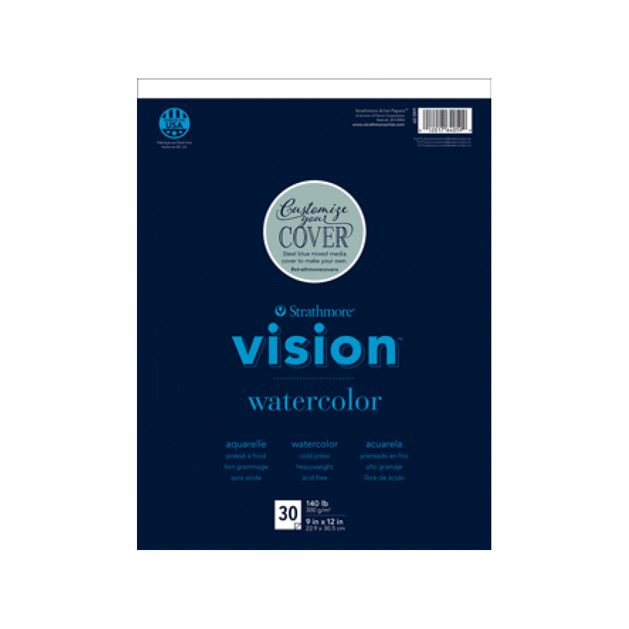 9"x12" Strathmore Vision #640-59 Watercolor Pad: 30 sheets