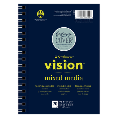 5.5"x 8.5" Strathmore Vision #662-55 Mixed Media Pad: 70 sheets