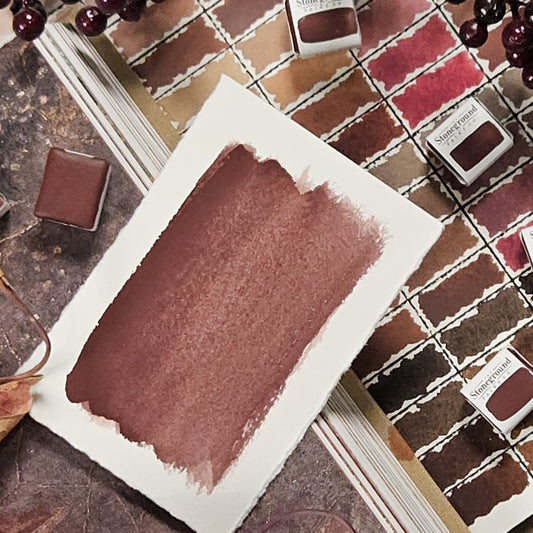 Mars Red Oxblood Half Pan Watercolor: Stoneground Paint Co.