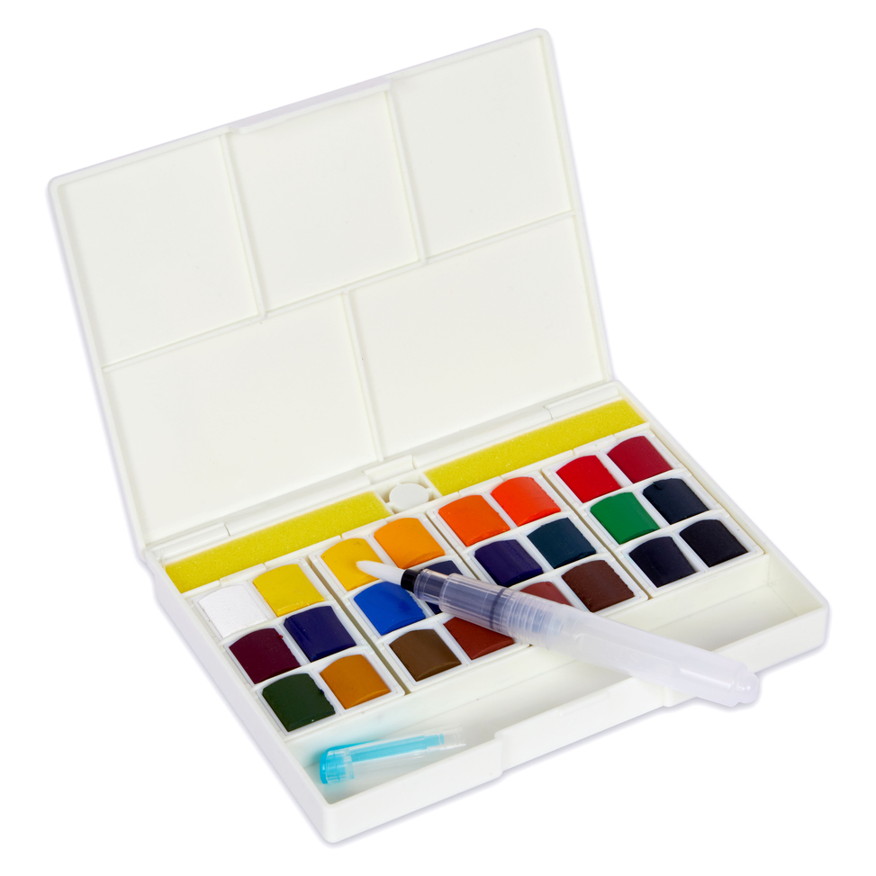 La Petite Aquarell Hands-Free Watercolour Box: 24 colors. Box Only - Magic Arm not included