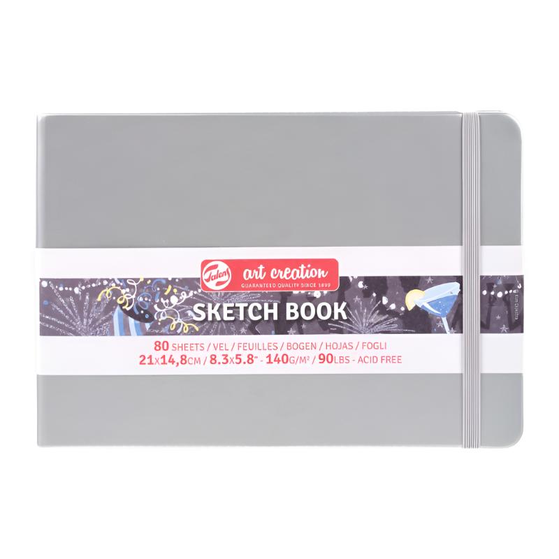 Talens Art Creation Sketchbook - Shiny Silver 5.8" x 8.3" Landscape