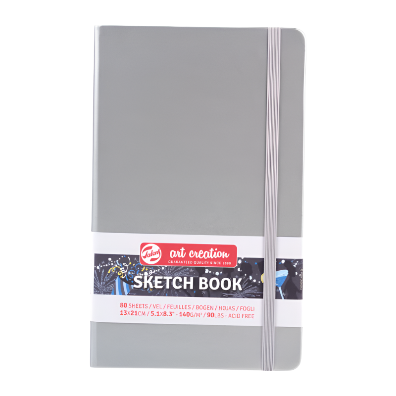 Talens Art Creation Sketchbook - Shiny Silver 8.3" x 5.1" Medium Portrait