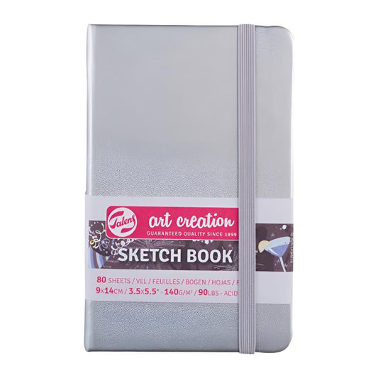 Talens Art Creation Sketchbook - Shiny Silver 5.5" x 3.5" Small Portrait