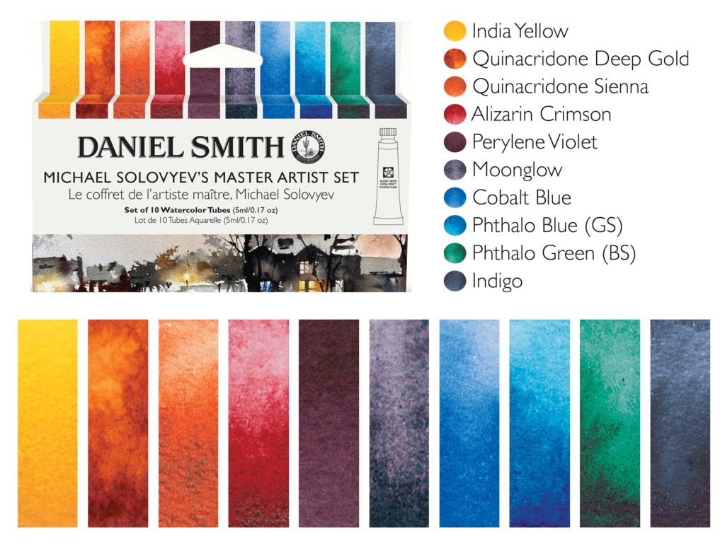 Michael Solovyev’s Master Artist Set – Daniel Smith watercolors (10 tube)