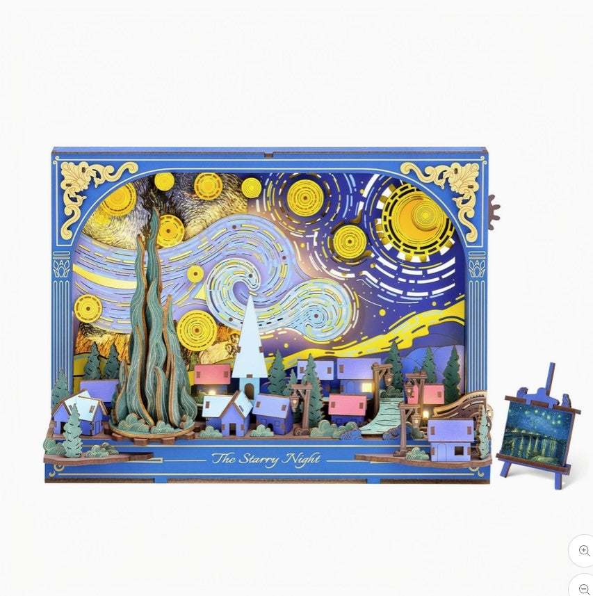 The Starry Night 3D Wood Puzzle from Hands Craft