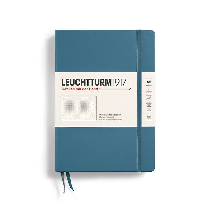 Stone Blue A5 Medium Hardcover Dotted Classic Notebook from Leuchtturm1917